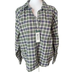 Alpine Design Women’s Plaid Button-Up Shirt NWT